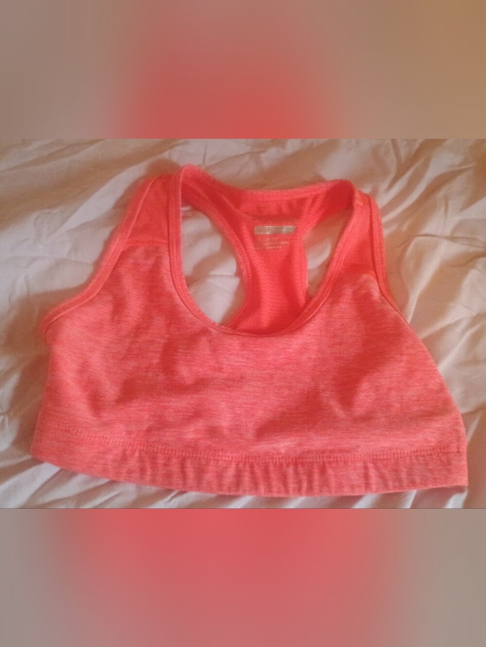Old Navy Neon Coral Racerback Sports Bra